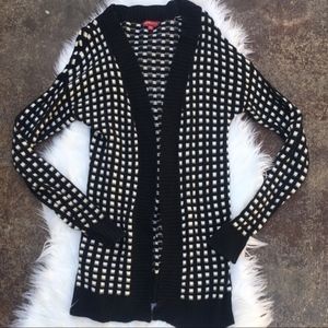 $16⬇️ Merona Black and White Long Sweater Cardigan